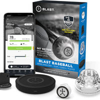 Blast Baseball - Swing Analyzer (Sensor) Advanced Player Development for Every Level, Analyzes Swings, Tracks Metrics, Video Capture Creates Highlights, 3D Swing Tracer, App Enabled, Real Time Results - Maximum Velocity Sports