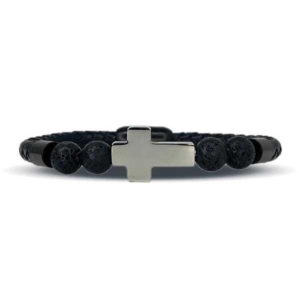 Cross Leather Bracelet - Maximum Velocity Sports