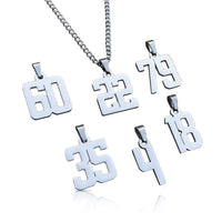 Custom Number Pendant With Chain Necklace - Maximum Velocity Sports