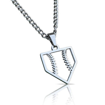 Home Plate Pendant With Chain Necklace - Maximum Velocity Sports