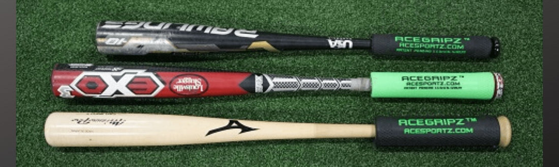 INCREASE EXIT VELOCITY & Bat Speed YOUTH MODEL- ACEGRIPZ Small Straight Handle- 40mm - Maximum Velocity Sports