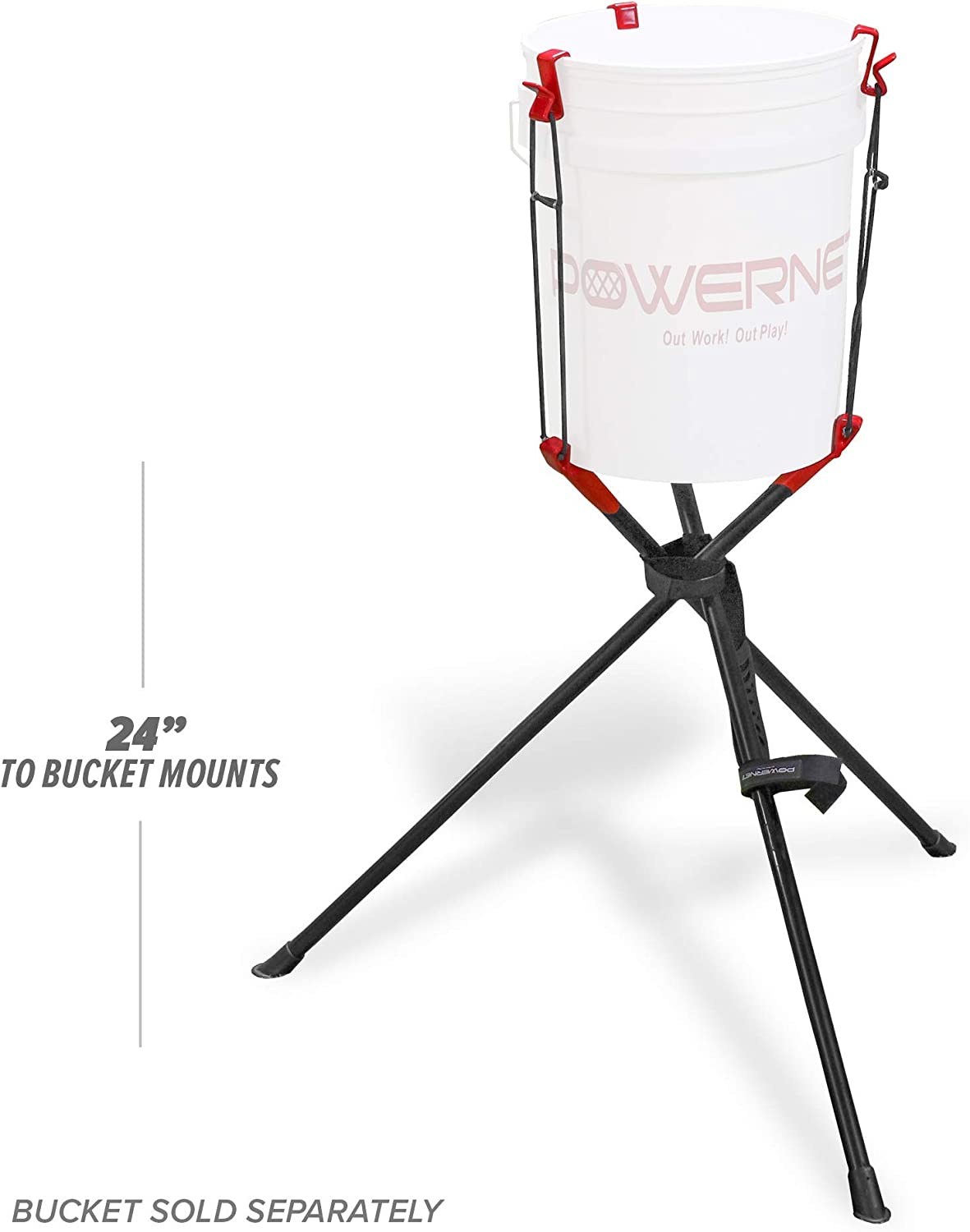 PowerNet German Marquez Baseball Softball Portable Bucket Caddy Lifter - Maximum Velocity Sports