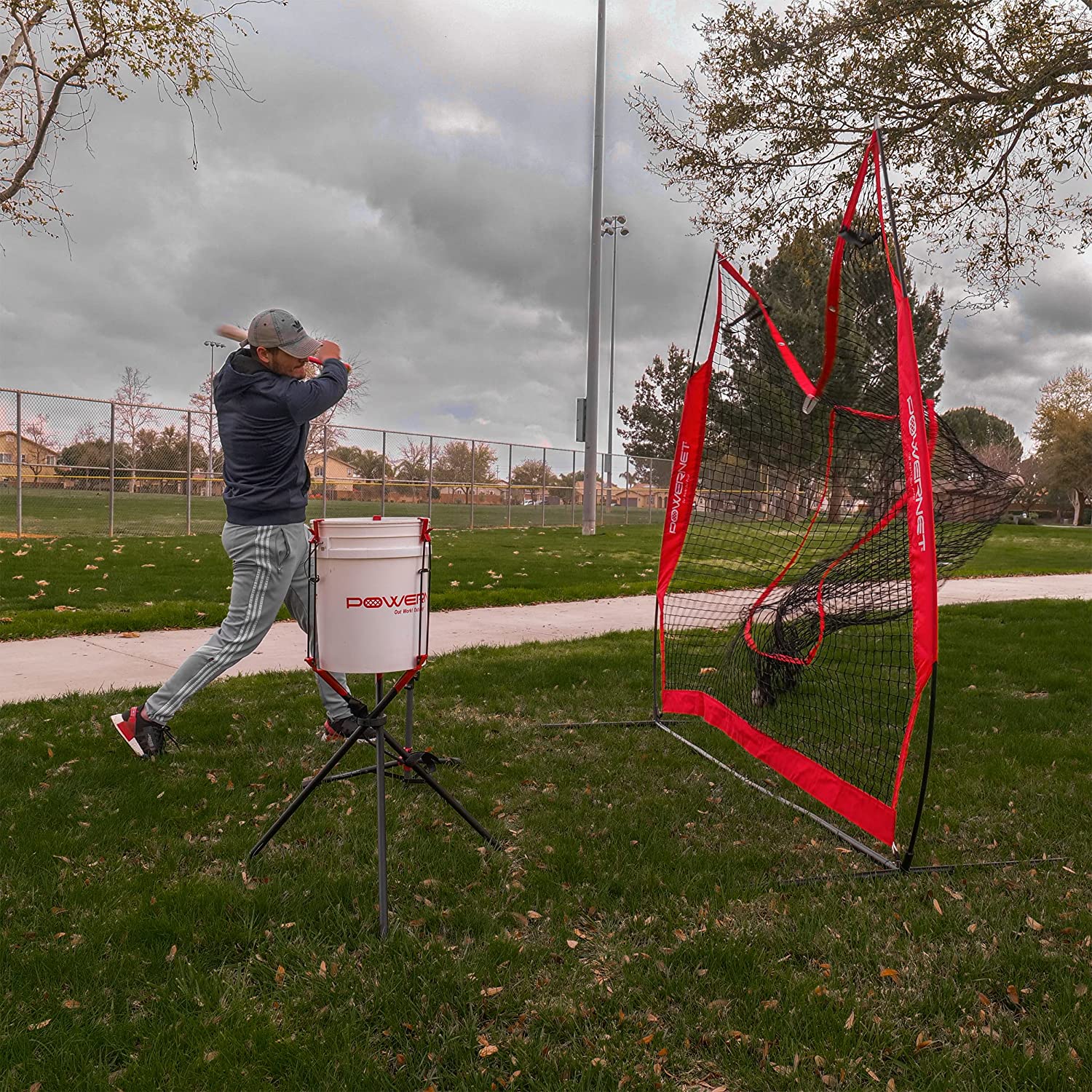 PowerNet Hanging Dual Practice Net Only - Maximum Velocity Sports