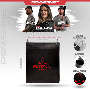 PowerNet Hanging Plyo Mat for Portable Backstop Throwing and Baseball Training - Maximum Velocity Sports