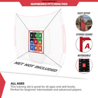 PowerNet Numbered Pitching Pad - Maximum Velocity Sports