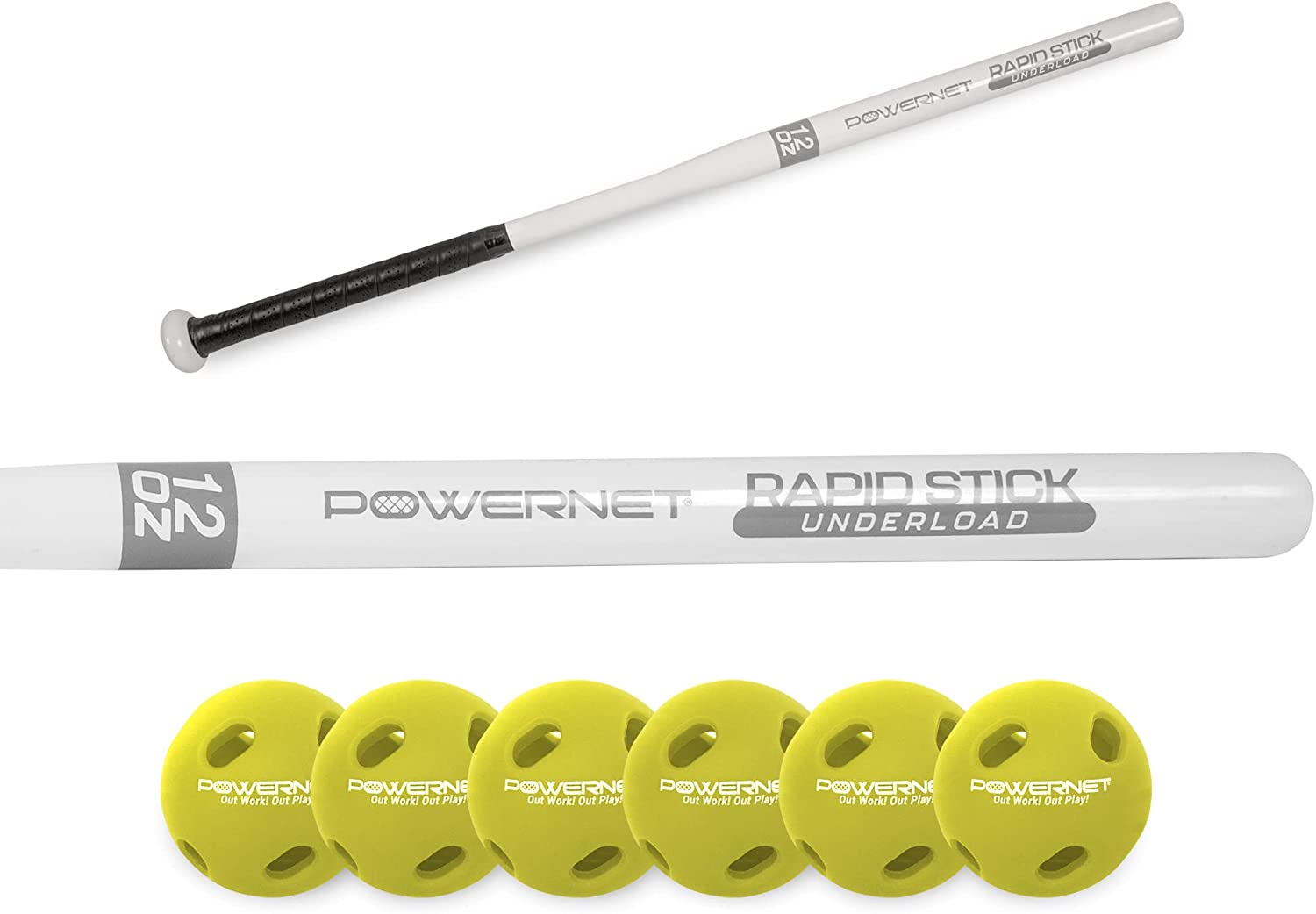 PowerNet Rapid Stick Underload and 6 Yellow Micro Crushers - Maximum Velocity Sports