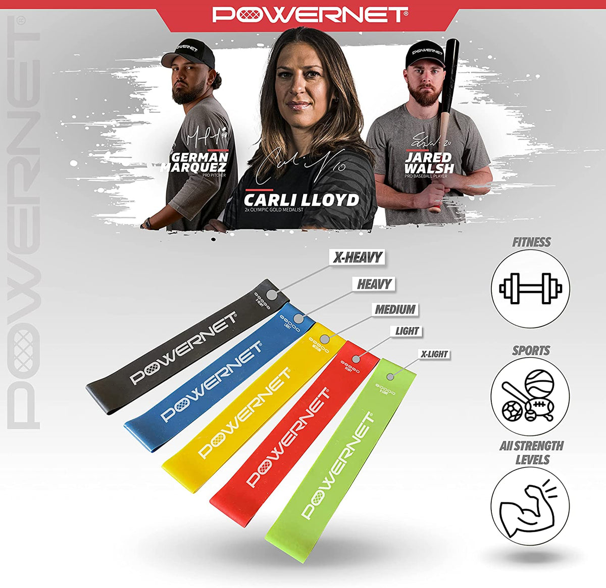 PowerNet Resistance Loop Exercise Bands - Maximum Velocity Sports