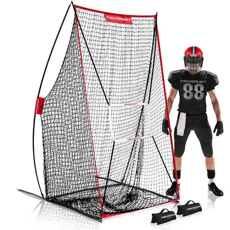 PowerNet Sideline Trainer 7 x 4 FT Football Kicking Net - Maximum Velocity Sports