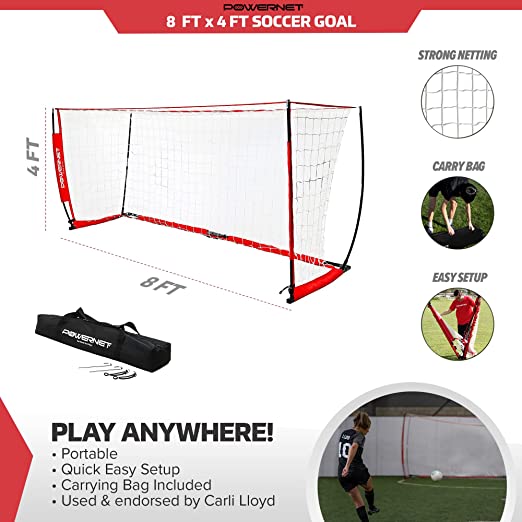 PowerNet Soccer Goal 8x4 - Maximum Velocity Sports