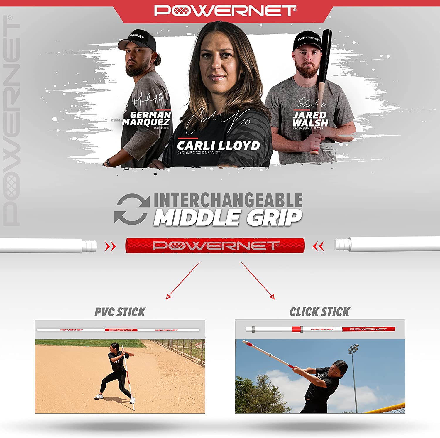 PowerNet Training Click Stick PVC Combo - Maximum Velocity Sports