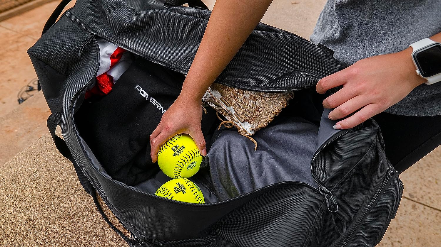 Powernet Weighted Softballs | 8 Different Weights Included | 4 to 12 oz - Maximum Velocity Sports