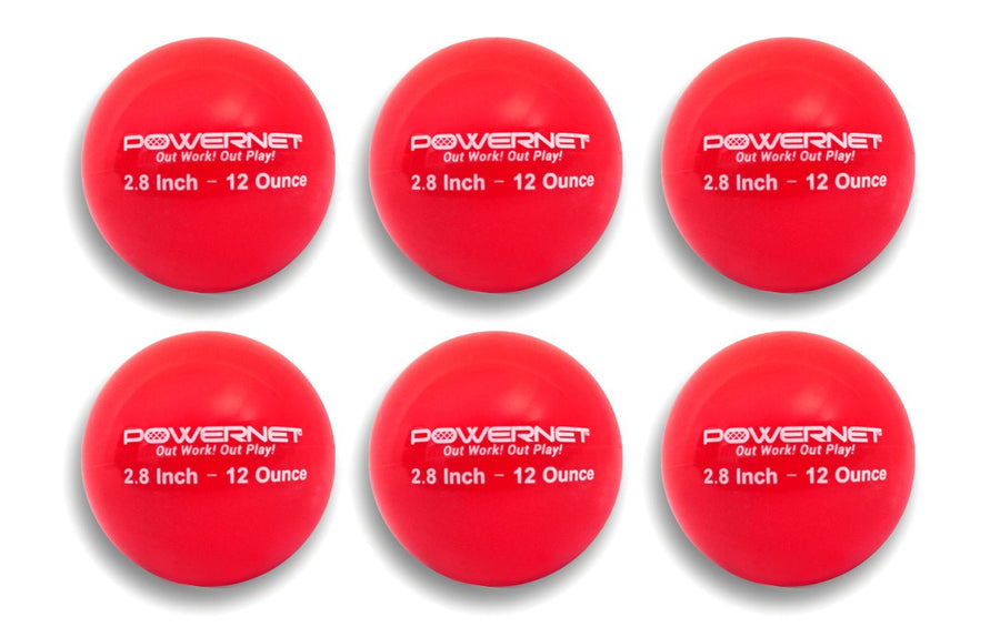 PowerNet Weighted Training Balls 2.8" Baseball 6 Pack - Maximum Velocity Sports