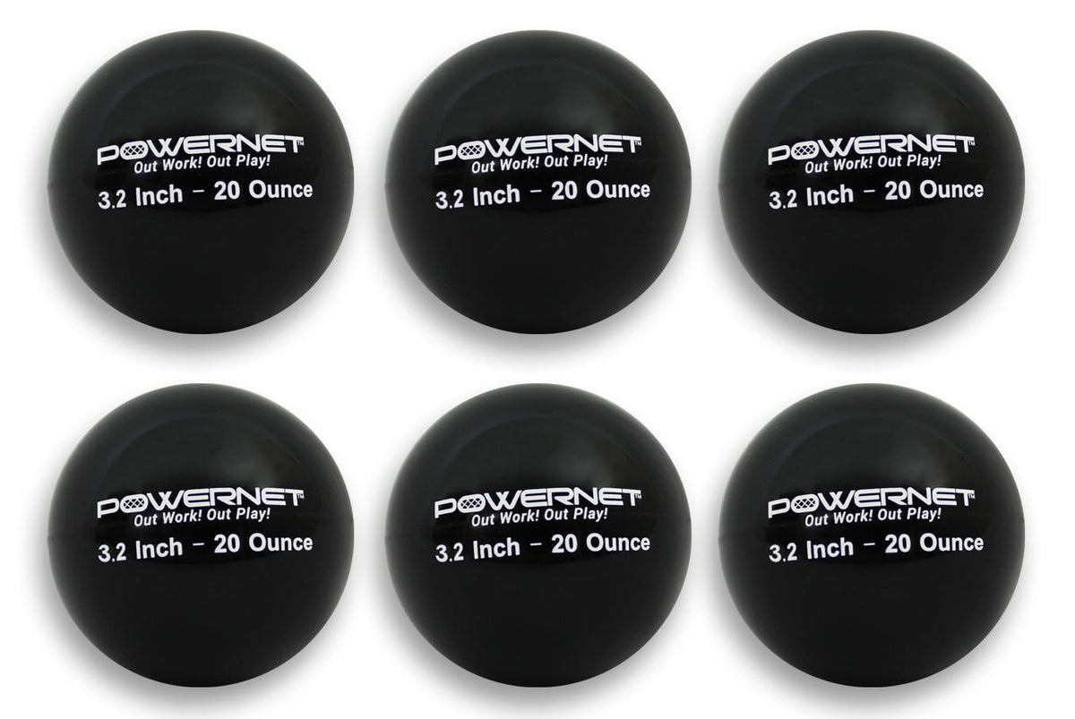 PowerNet Weighted Training Balls 3.2" Softball Size 6 Pack - Maximum Velocity Sports