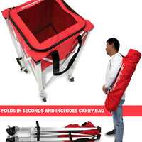 PowerNet Wheeled Ball Caddy Cart for Baseball Softball and Tennis - Maximum Velocity Sports