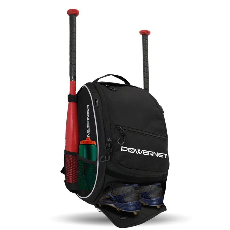 PowerNet Youth Starter Backpack Dual Bat and Cleat Carrier - Maximum Velocity Sports