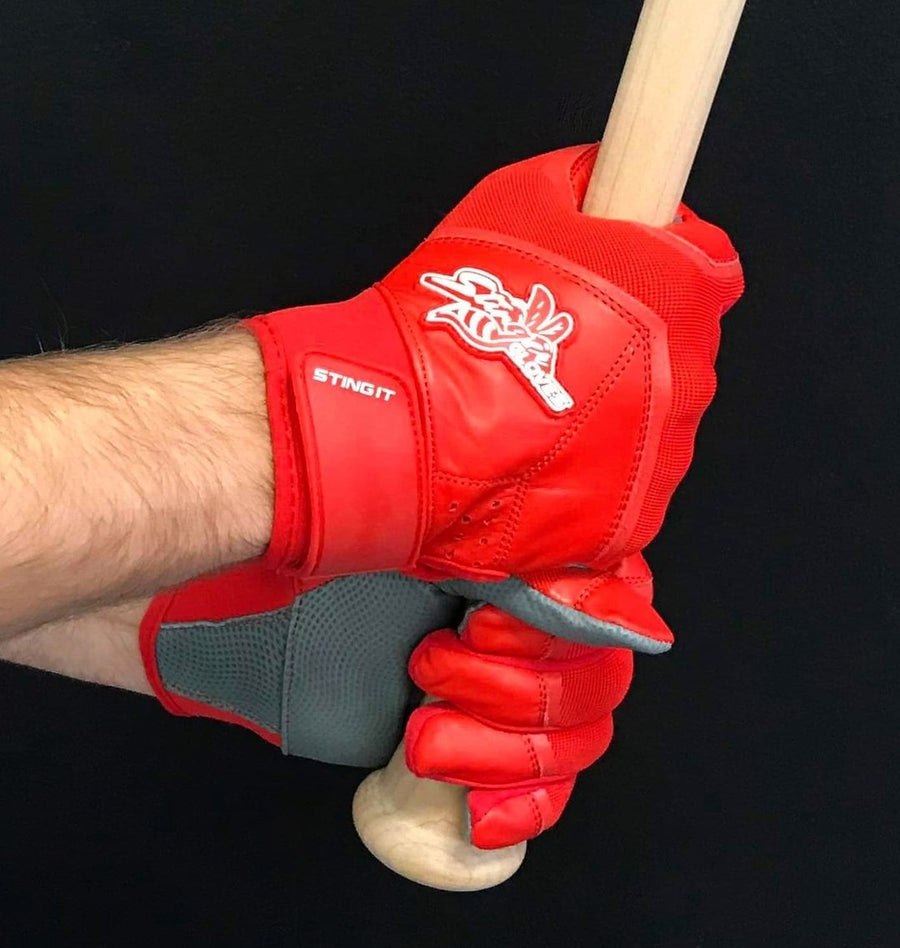 Stinger - Color Crush RED Batting Gloves - Maximum Velocity Sports