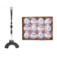 Tanner Heavy Batting Tee + Practice Baseballs Set - Maximum Velocity Sports