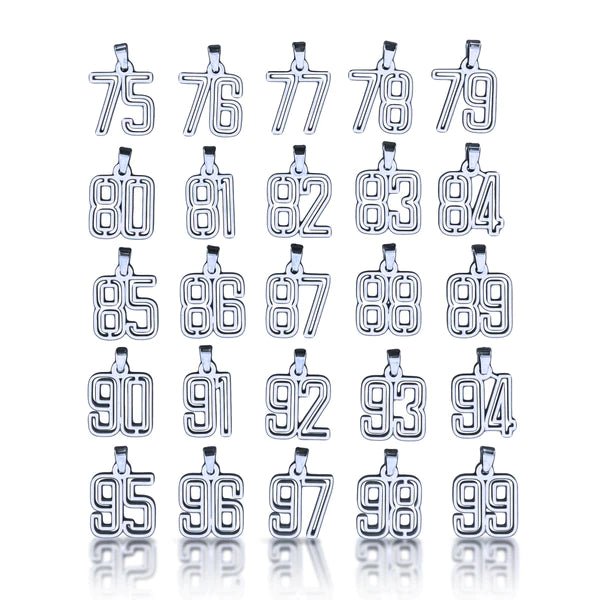 Varsity Number Pendant With Chain Necklace - Stainless Steel - Maximum Velocity Sports